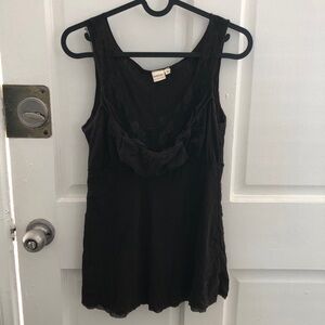 Vintage Y2K Sweet Pea Tank Top Medium Brown Lace